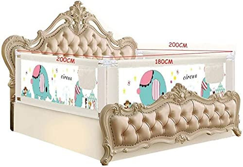 Baby Laufgitter Bettgitter für King Size Bett, Sicherheitsbett Barriere höhenverstellbar für Kleinkinder Kinder Kinder Sicherheitsgitter Spielzeug (Größe : 180 * 200 * 200cm)