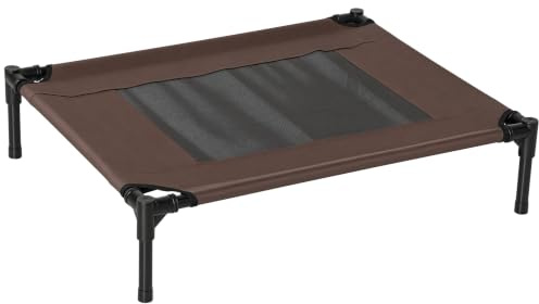 PawHut Hundeliege Outdoor Hundebett für Groß Hunde 76 x 61 x 18 cm Braun
