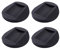VooGenzek 4 Pièces Patins Antidérapants en Caoutchouc, Meubles Castor Cups, Coussin de Pied de Chaise pour Tous Les Sols, Roues De Meubles, Noir