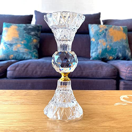 HXSCOO Chandelier en Cristal de Style Mondern bougeoir Religieux bougeoir Bougie Chauffe-Plat décor de Mariage centres de Table Chandelier en Cristal