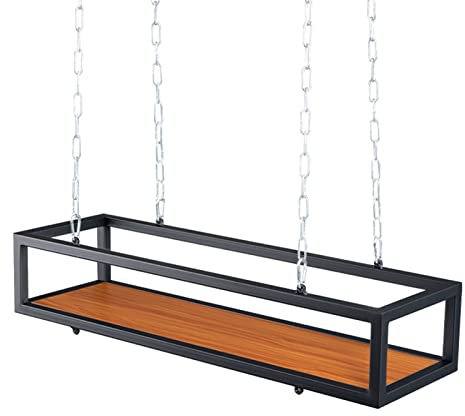 Deckenregal Blumentopf Pflanzen Halter Aufhänger Blumenständer Deckenhänger Küchenhänger Pflanzengeländer hängende Blumenkörbe, für Bar, Terrasse, Garten, Balkon, Eisenkunst (Size : 140x25x15cm)