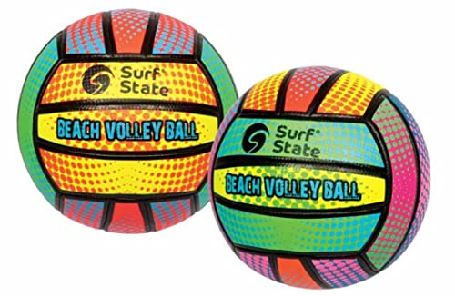 Surf State Volley Ball Beach Volleyball Ideal Soft touch ball for Beach Park or Garden - Random Colour supplied -Arrives Deflated