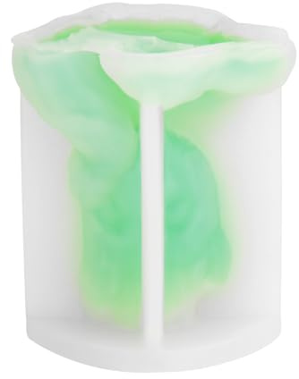 CLIUNT Groot Moules en résine époxy,Moule à Bougie en Silicone 3D,9 X 9 X 10,7cm,pour Bougies,Savon Fait Main,Figurines en plâtre