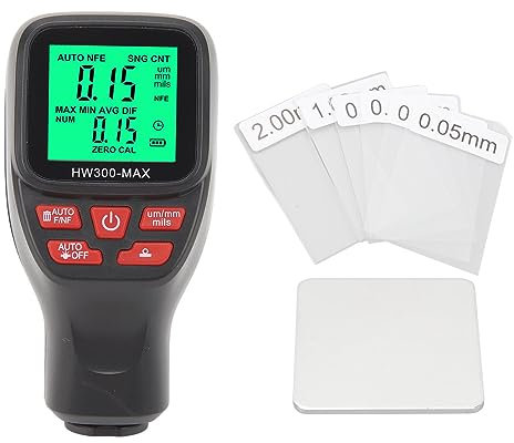 0-2000um Schichtdickenmessgerät Farbdickenmessgerät Digitales Farbschichtdickenmessgerät (Schwarz)