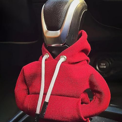 Firulab Auto-Schaltknauf-Abdeckung, Schaltknauf-Hoodie, lustige Schalthebel-Hoodie-Abdeckung, universelle Auto-Schaltknauf-Abdeckung, Auto-Innendekoration, Auto-Schaltzubehör