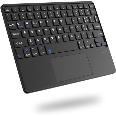 JADEMALL Tastiera Bluetooth Wireless per Tablet - iPad Tastiera con Touchpad e Batteria Ricaricabile Ultra Sottile Italiano QWERTY con Tasti IOS per iPad, Galaxy Tab, Xiaomi Pad, Huawei