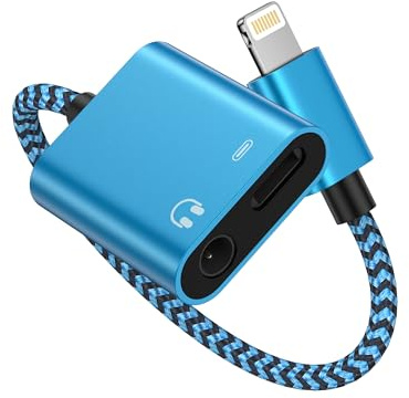 iPhone Headphone Adapter with Charge 2-in-1 Lightning to 3.5mm Female Aux Audio Jack Dual Converter Mfi Certified Apple Dongle Splitter + Charger Adaptor for iPhone 14 Pro Max 13 12 11 XR XS iPad Mini