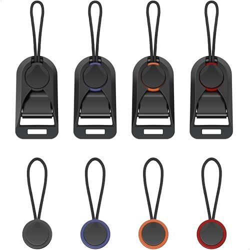 SUNYA Camera Strap Quick Release Buckle 4 Pieces Set. Plus 4 Spare Anchor Loops. Compatible with Most DSLR, DLSM, Fit for Camera Wrist Strap and Camera Strap Installation