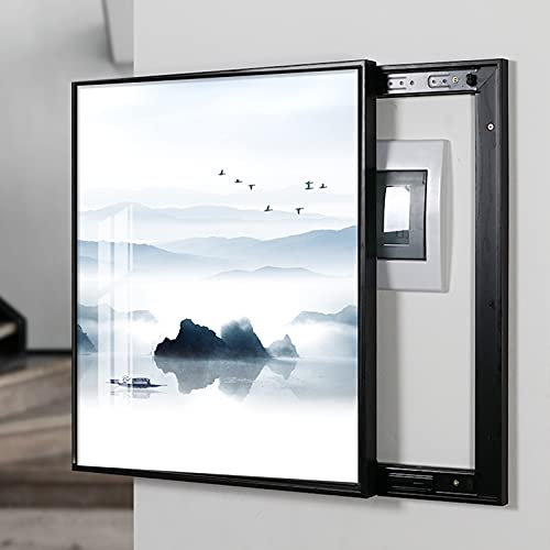 Distribution Box Decorative Painting, Decorative Electrical Box Counter Detachable Electric Meter Box Distribution Box Safe Switch Painting Hanging Decoration Hide Paintings, 40 X 50Cm,C,Right (Color