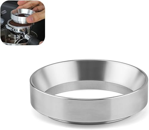 Anello dosatore per caffè, 58 mm, imbuto dosatore, accessorio in lega di alluminio, imbuto dosatore magnetico, portafiltro, imbuto preciso da riempire in polvere di caffè