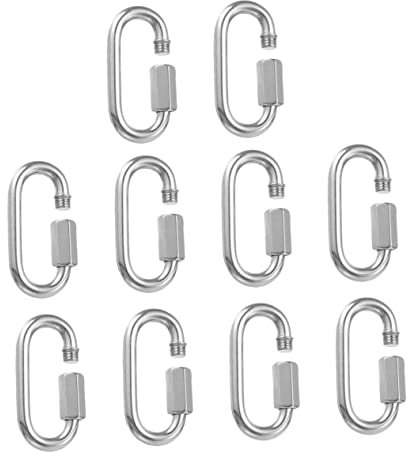 CANIGHT 10pezzi Anelli Rapidi Per Catena Inossidabile Connettori Per Hammock Swing Trailers e Camping Facili Da Installare e Resistenti Per Attività All Aperto