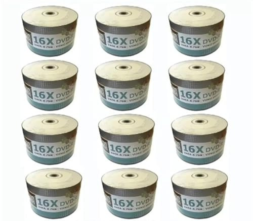 Ritek/Arita DVD-R 16x Discs Data 4.7GB Video 120 Mins White Full Face Inkjet Printable 600 - Full Box