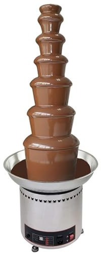 QUSYZD Máquina eléctrica para Fondue de Chocolate, máquina eléctrica para derretir, para Fiestas, derrite Queso, Queso, Dulces y unta Fresas, gajos de Manzana, Verduras, Acero Inoxidable,7layer