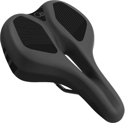 FIFTY-FIFTY Mountain Bike Saddle, Comfortable Memory Foam Padded Bicycle Seat, Breathable Waterproof Bicycle Saddle for Men and Women, Compatible with MTB, Road Bike, E-MTB, City