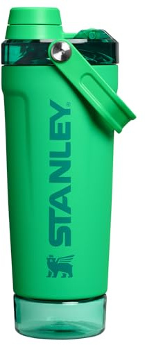 Stanley Activate - Botella agitadora de 20 onzas, vaso agitador de acero inoxidable aislado, almacenamiento base y tapa de flujo rápido.