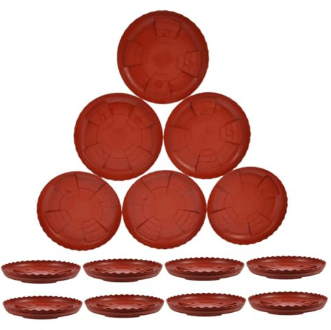 TOGEVAL 20pezzi Vassoio Raccogli-Acqua in Plastica per Piante da Interno Contenitore per Vasi da Fiori Rotondo per Raccogliere Acqua in Eccesso e Terra Versata