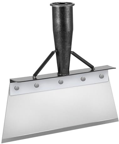 Pala de jardín de acero para malas hierbas y musgo, herramienta de limpieza multifuncional, rascador de jardín de 23 cm para eliminar el musgo sin esfuerzo y mantenimiento del patio