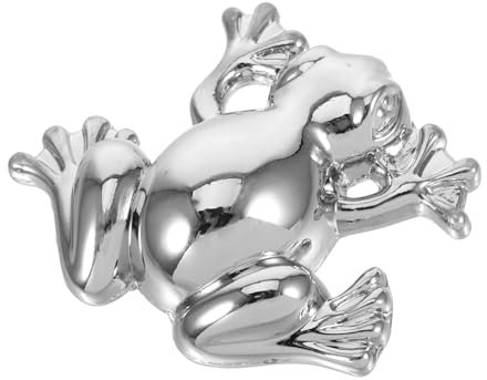 KONTONTY Froschförmige Schrankgriffe aus Metall in Silber für Kleiderschränke und Kommoden Vielseitig und Kompatibel Niedlicher Cartoon Stil für Kinderzimmer und Erwachsene