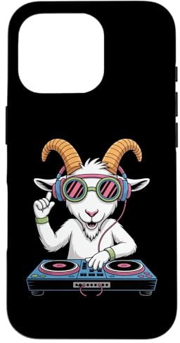 Dj Chèvre Avec Lunettes Et Casque Coque pour iPhone 16 Pro