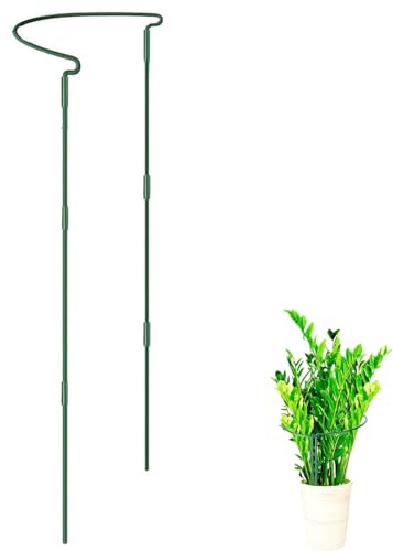 Soporte Para Plantas De Interior | Estructura Trepadora De Metal Media Luna | Soporte Para Plantas Trepadoras - Para Jardineros Principiantes Balcón Interior Exterior Invernadero Flores Patio Tomate R