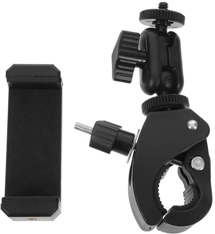 Healeved Support pour Clarinette Lyre Réglable à Rotation 360° en Métal Noir Pupitre Pliable Portable pour Téléphone 45-7 Pouces Pince Stable pour Partitions et Pratique Instrument de