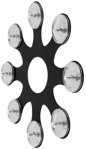 Campanas de tambor con platillos de acero inoxidable para pilas y efectos de choque, accesorios de tambor fáciles de instalar, anillos y platillos