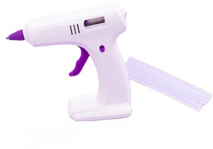 Crafter's Companion Cordless Glue Gun 10/12W Rechargeable - Includes 10 Glue Sticks - Built in Stand - No-Drip Nozzle