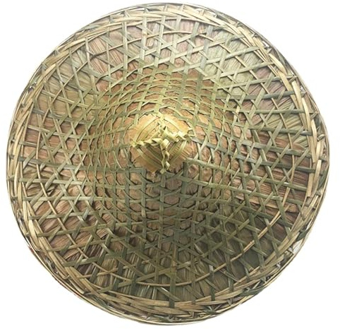 SHYYOULQE Sombrero de bambú en sin pintar, sombrillas para actuaciones en escenario, sombrero de paja tejido a mano, sombreros con temática asiática, sombrero Coolies