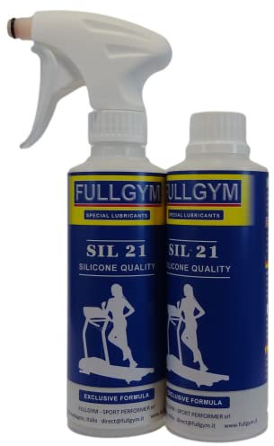 FULLGYM Gymluber SIL 21-500ml. Spezielles Gleitmittel für Laufbänder und Fitnessgeräte. Hersteller von Gleitmittel und speziellen Flüssigkeiten.
