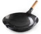 Craft Wok Black13 wok a mano pre-stagionali Pow di acciaio carbone martellato con manico in legno e acciaio (13 pollici, fondo rotondo)