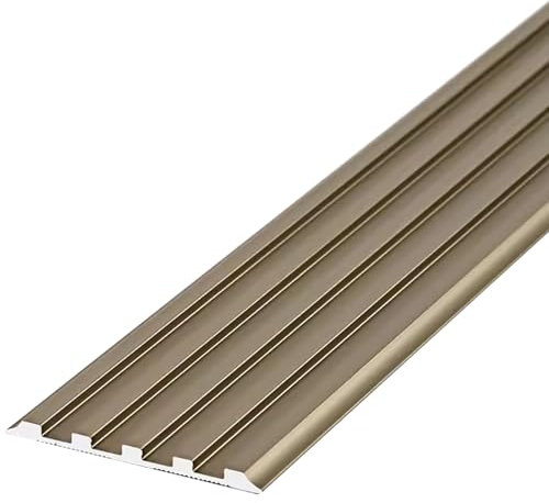 Übergangsprofil Abdeckleisten Rutschfeste Traktionsstufenrampe, Übergangsstange Aus Metall, Treppeneckenschutz für Innen- und Außenstufen, Champagnerfarbe (Color : Length, Size : 105cm/41.3 inch)