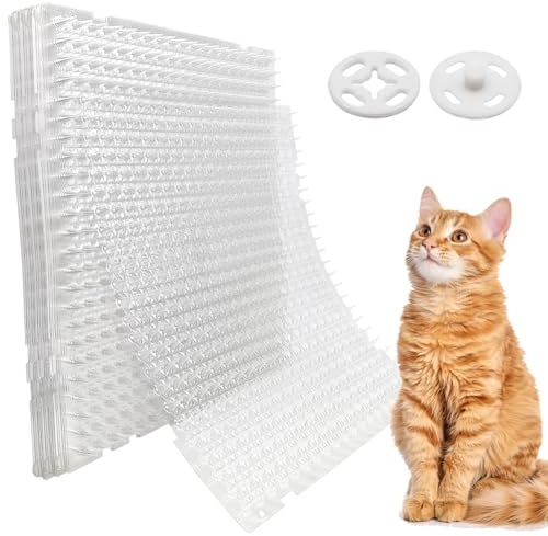 Ley's 10 Pack Scat Mat for Cats, 16x13 Inch Cat Deterrent Mat with Spikes, Indoor/Outdoor Pet Training Mat, Humane Repellent Animals, Keep Pets Off Furniture, Gardens & Lawns