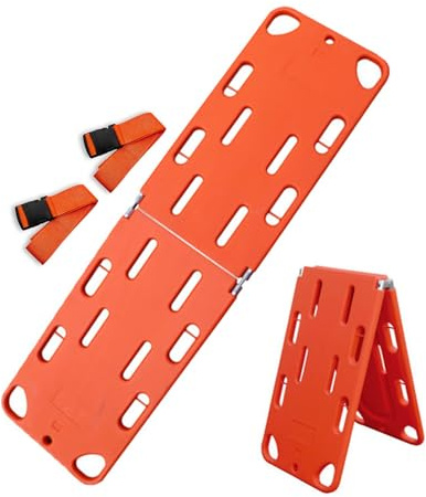 Foldable Spine Board Stretcher with Backboard Straps for Patient Transport