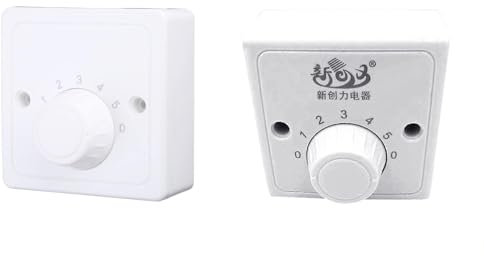 YUOIUX Réglage de la vitesse du ventilateur de plafond 220 V Interrupteur variateur d'intensité à cinq vitesses