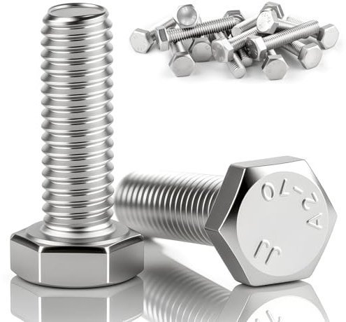 qjuwhua 30 Stück Sechskantschrauben M6x20mm 304 Edelstahl DIN 933 A2 V2A Schrauben Außensechskant Vollgewinde Maschinenschrauben Gewindeschrauben Rostfreier für Metall Holz Kunststoff Aluminium Stahl