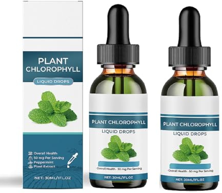 Klorofylldroppar - Matsmältningsstöd och daglig vård│Myntsmak│ För män och kvinnor│30 ml,2pcs