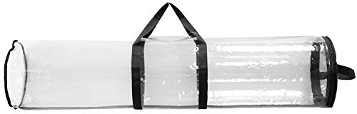 Geschenkpapier Aufbewahrung, Transparente Runde Weihnachts Geschenkpapier Organizer Tasche mit Reißverschluss für 25 Rollen Einfache Aufbewahrung Leicht Tragende Kleiderbügel