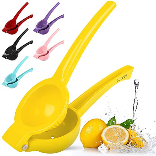 Zulay Kitchen Metal Lemon Squeezer - Durable Citrus Juicer - Manual Press for Extracting the Most Juice Possible