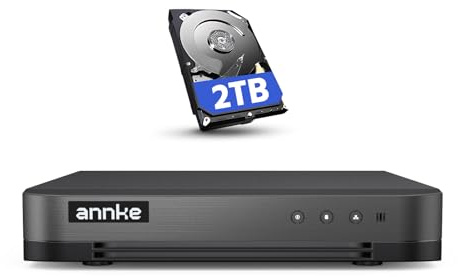 ANNKE 16CH 1080P Lite Hybrid 5-in-1(TVI/AHD/CVI/CVBS/IPC) CCTV DVR, Motion Detection, H.265+ Security 16 Channel Surveillance Digital Video Recorder with 2TB Hard Drive, Easy Remote Access