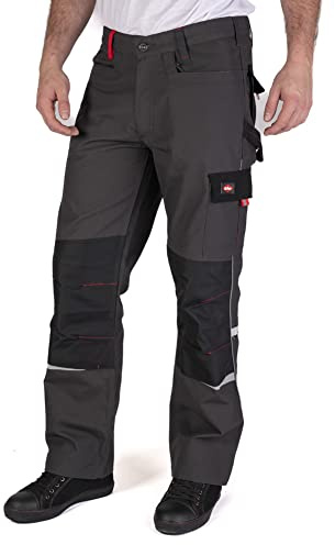 Lee Cooper Hommes Vêtements multi poches cargo travail de sécurité PANTALON, gris, taille 42 taille, Regular 33 Leg