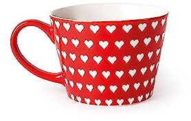 Excelsa Enjoy Tazza Jumbo, Porcellana, Rosso, 1 unità (Confezione da 1) 415ml