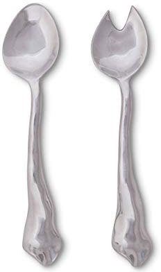 Arthur Court Aluminum Metal Carmel Pattern Salad Servers 11 Long