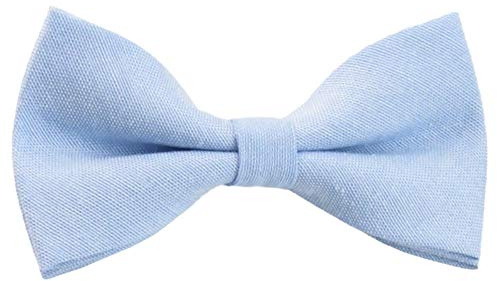 Papillon elastico in cotone per bambini e ragazzi, Blu chiaro, Length 10cm, width 5cm.