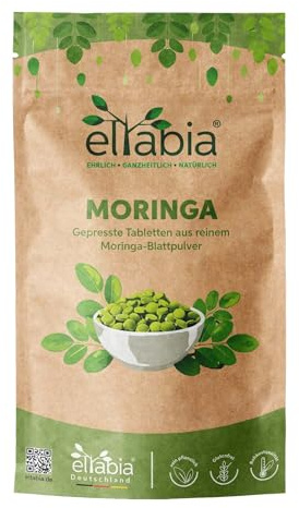 Moringa Tabletten 1250 Presslinge Moringa Oleifera Hochdosiert 3500mg Tagesdosis in Premium Rohkost Qualität