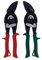 Midwest Blackout Series Aviation Snip Set - Left and Right Cut Regular Tin Cutting Shears with Forged Blades & KUSH'N-Power Comfort Grips - MWT-6510CO-NP