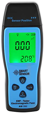 EMF Messgerät, Strahlungsmessgerät Strahlungsdetektor, Digitaler Strahlungsdetektor für elektromagnetische Felder Handgehaltener LCD EMF Detektor für Heim EMF Inspektionen, Büro, Outdoor
