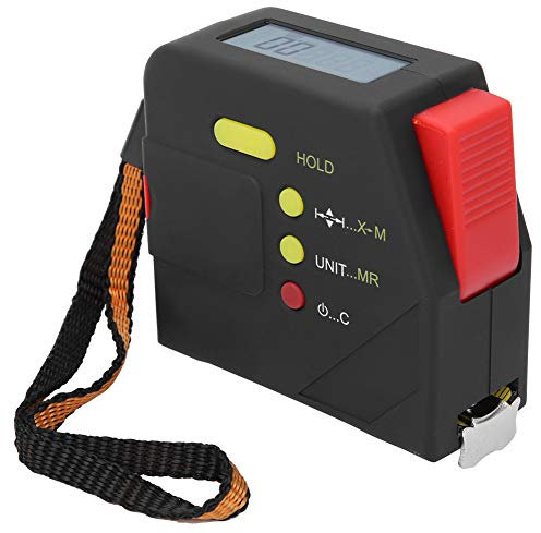 Flexometro Metro 5M Profesional de Acero Resistente, Cinta Métrica Electrónica con Pantalla HD y LCD, Medidor de Distancia Digital para Trabajar La Madera, con Función de Almacenamiento de Datos