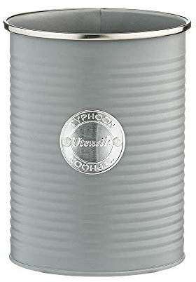 EHC Utensil Holder, Utensil Rack, Storage Pot Jar, Grey, 15 x 12.5 cm