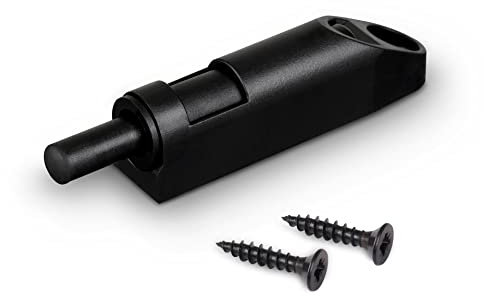 LouMaxx Ammortizzatori per porte Softclose, 6 - Ammortizzatore porta armadio e ammortizzatore cassetto nero - Sistema di apertura porta per armadi e cassetti