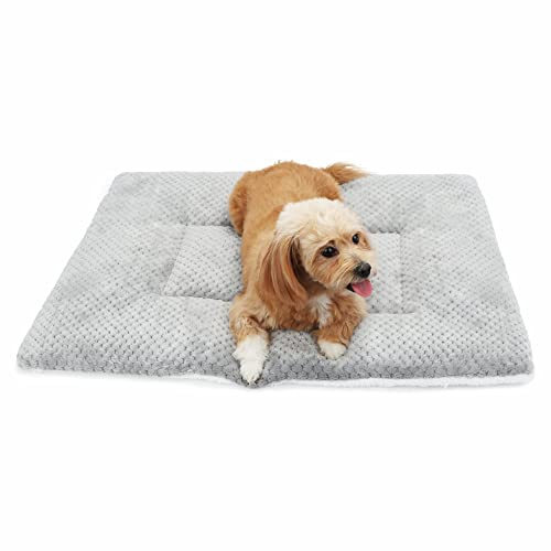 LY4U Colchoneta para Cama para Perros Colchón Lavable a Máquina Cojín para Cama para Perros Estera Transpirable Cálida para Mascotas Gato Gris 60x80 CM